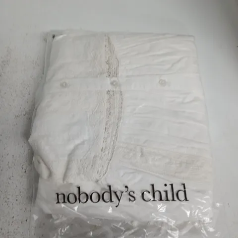 BAGGED NOBODYS CHILD ORLA MIDI DRESS IN WHITE - UK 12