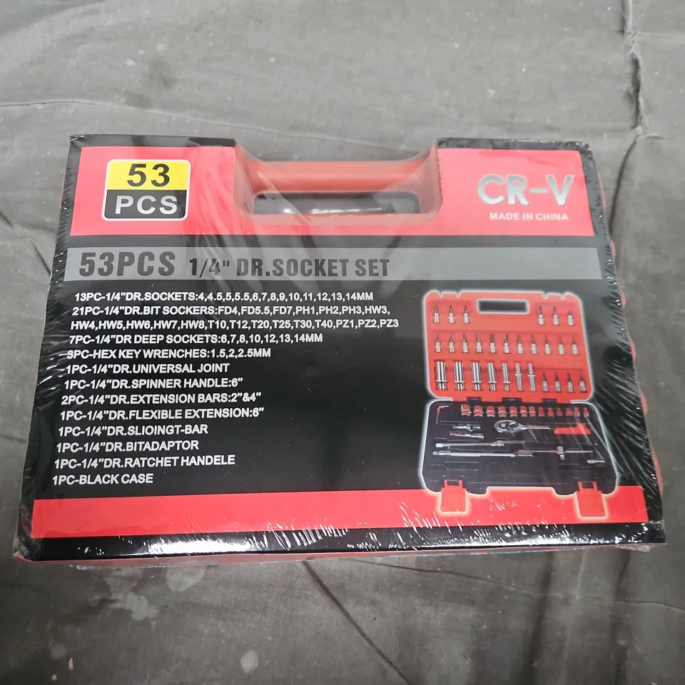 CR-V 53-Piece 1/4" Drive Socket Set in Case – 