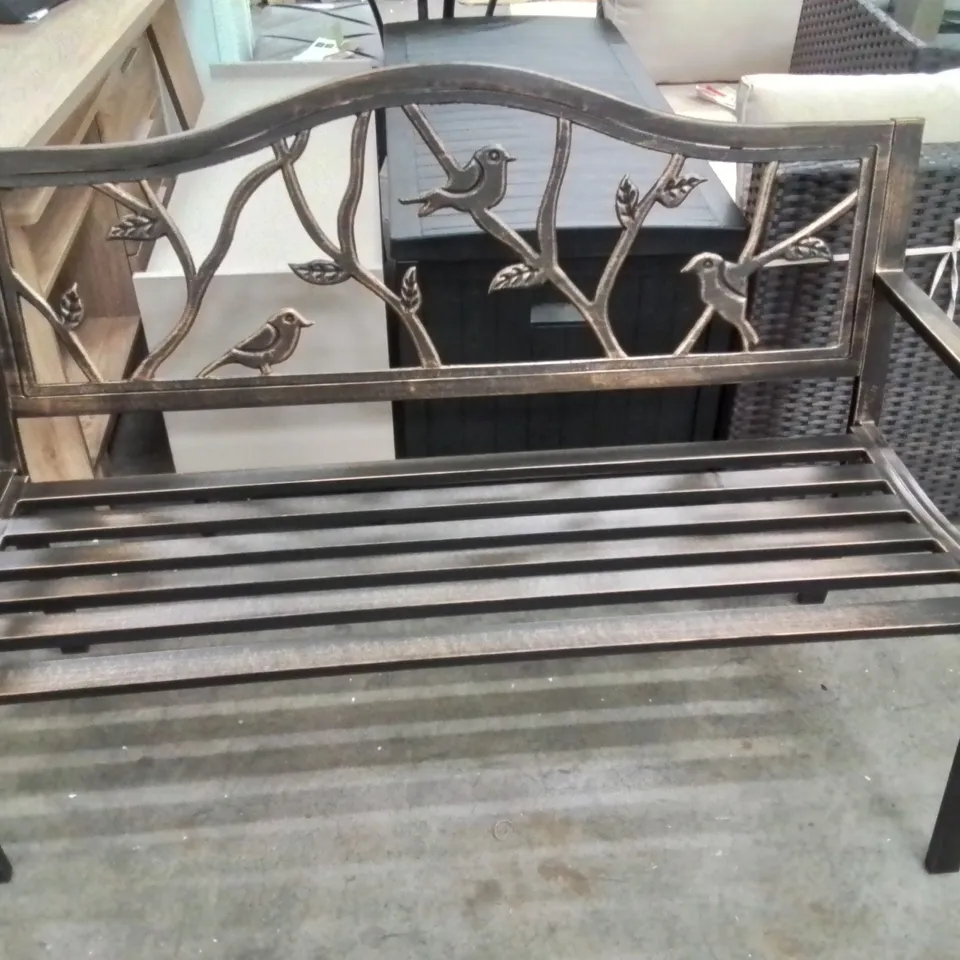 LANDWEHR POWDER COATED STEEL PARK BENCH