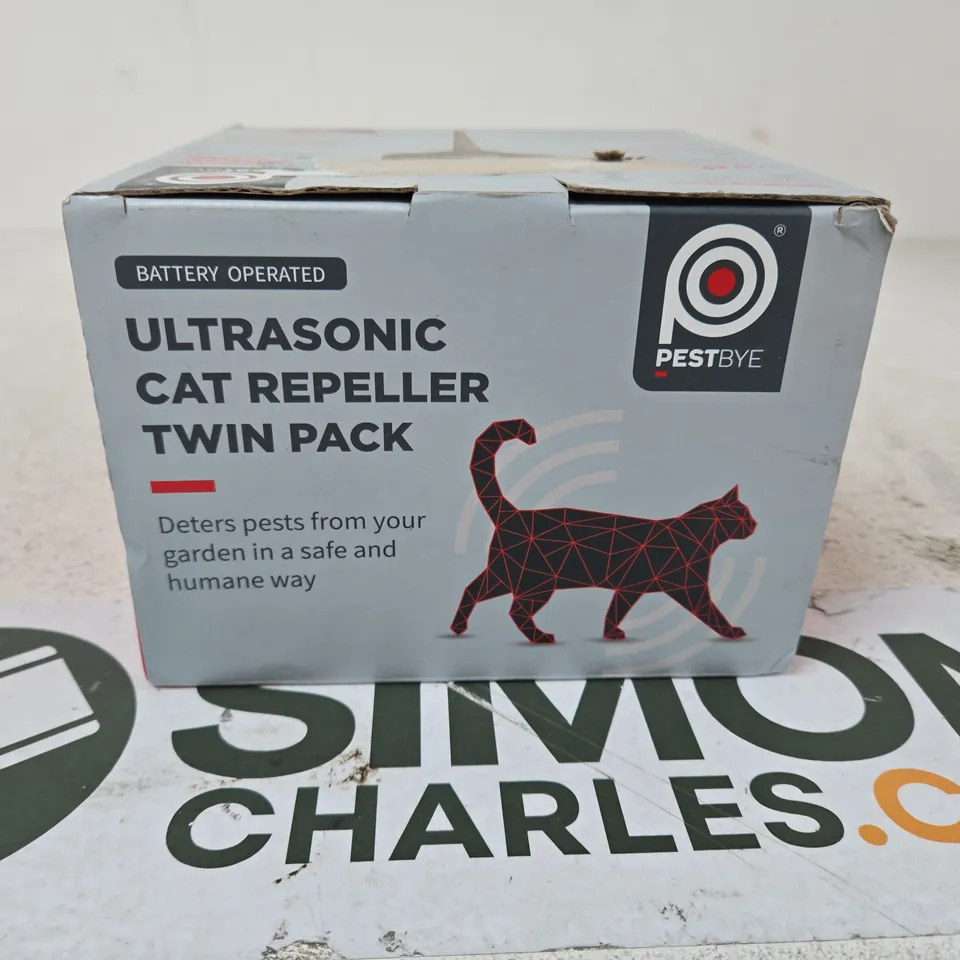 PESTBYE ULTRASONIC CAT REPELLER TWIN PACK – BATTERY OPERATED