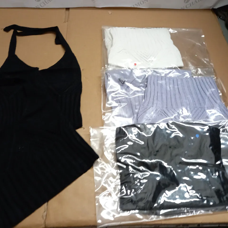 LARGE QUANTITY OF TIE NECK TOPS - SIZE UNSPECIFIED