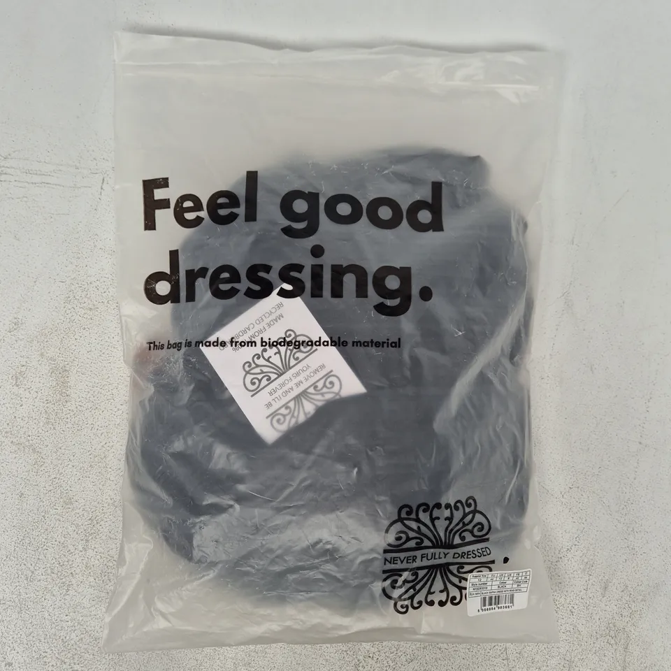 BAGGED NEVER FULLY DRESSED BLACK SAPNA DRESS WITH RING DETAIL SIZE UK 12
