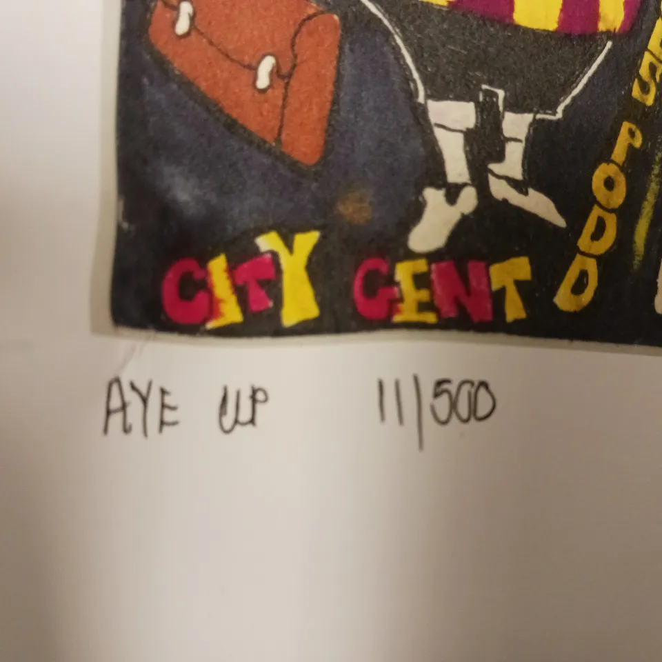 PAUL HALMSHAW SIGNED LIMITED EDITION 'AYE UP IT'S BRADFORD' ART PRINT (11/500)