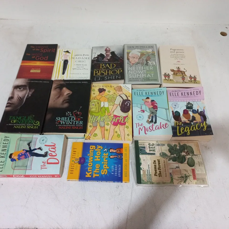 LARGE QUANTITY OF ASSORTED BOOKS TO INCLUDE PAGENTRY AND POWER, BAD BISHOP AND THE DEAL