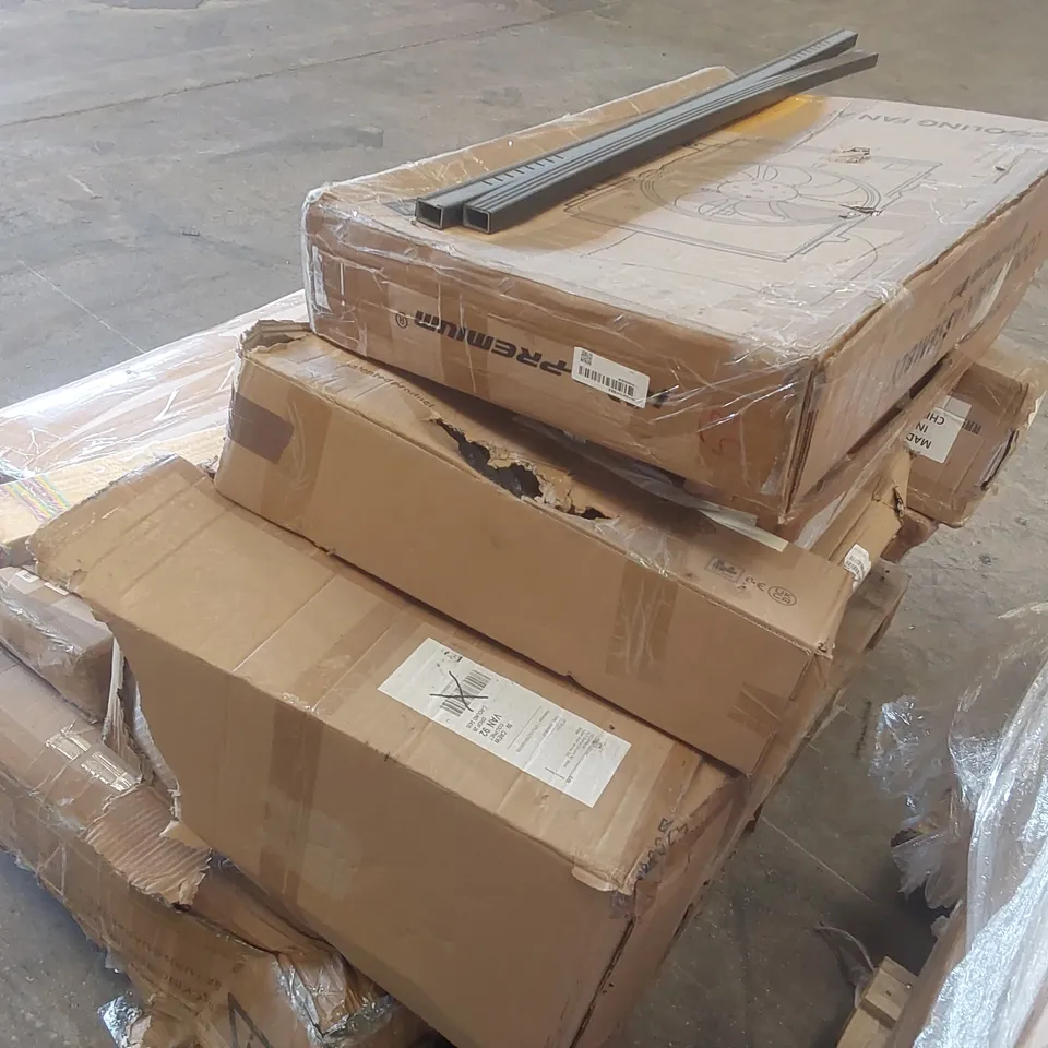 PALLET CONTAINING A LARGE QUANTITY OF ASSORTED FURNITURE PARTS ECT 