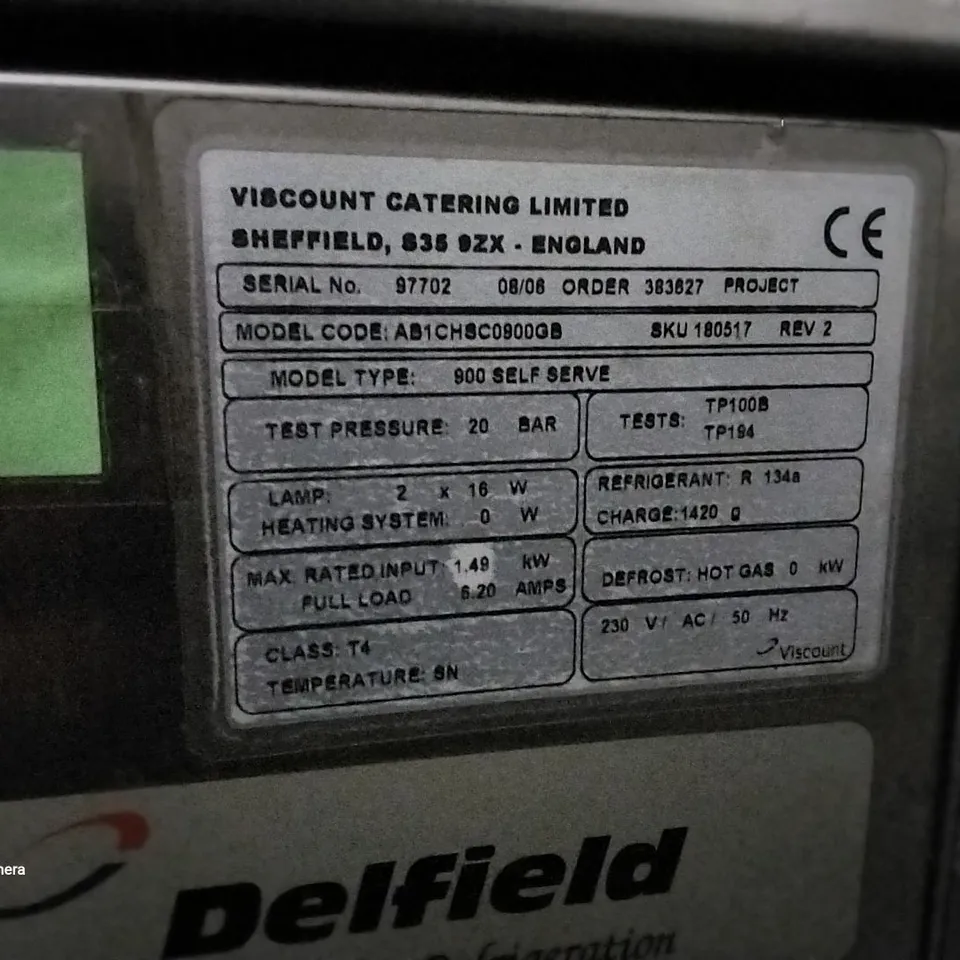 DELFIELD AB1CHSC0900GB DISPLAY FRIDGE 