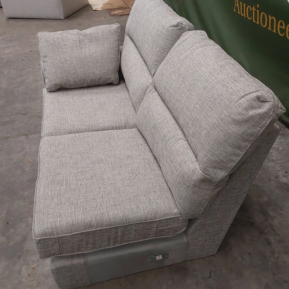 DESIGNER FABRIC UPHOLSTERED CORNER SOFA PIECE WITH CUSHIONS - INCOMPLETE SOFA PIECE