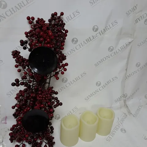 BOXED HOME REFLECTIONS MIXED BERRY CANDLE HOLDER 