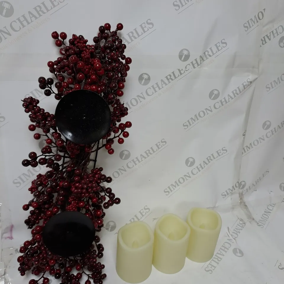 BOXED HOME REFLECTIONS MIXED BERRY CANDLE HOLDER