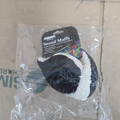 MAXIM AUDIO SOUND MUFFS WITH BUILT-IN SPEAKERS – BLACK -  3.5MM JACK