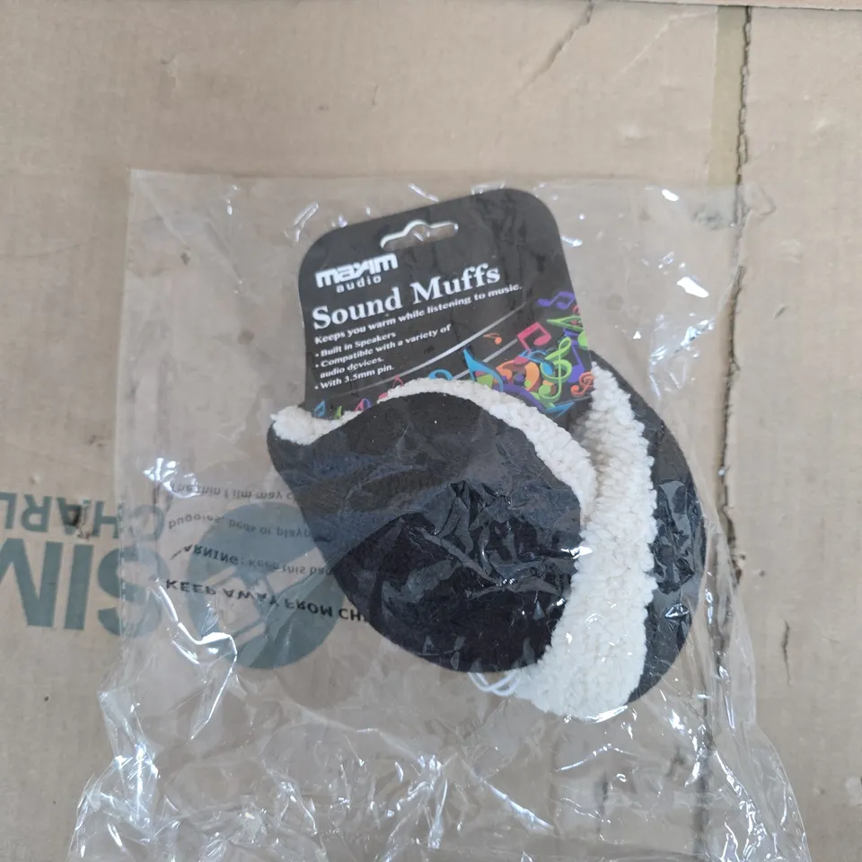 MAXIM AUDIO SOUND MUFFS WITH BUILT-IN SPEAKERS – BLACK -  3.5MM JACK