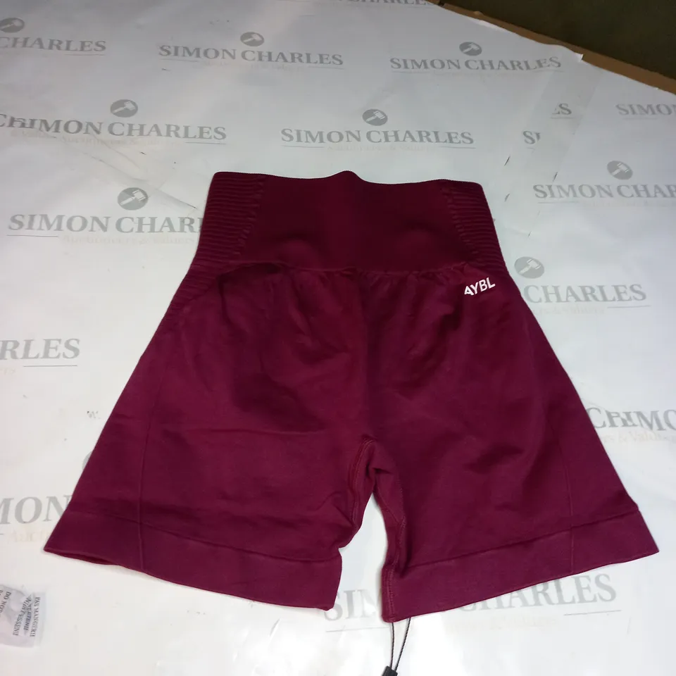 AYBL BALANCE BURGANDY SHORTS SIZE S