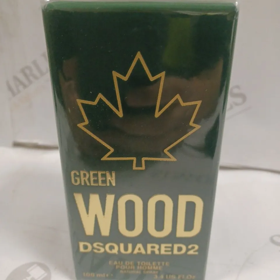 BOXED AND SEALED DSQUARED2 GREEN WOOD POUR HOMME EAU DE TOILETTE SPRAY 100ML