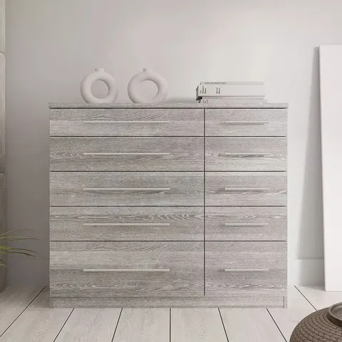 PRAGUE 5 + 5 GRADUATED CHEST OF DRAWERS (2 BOXES)