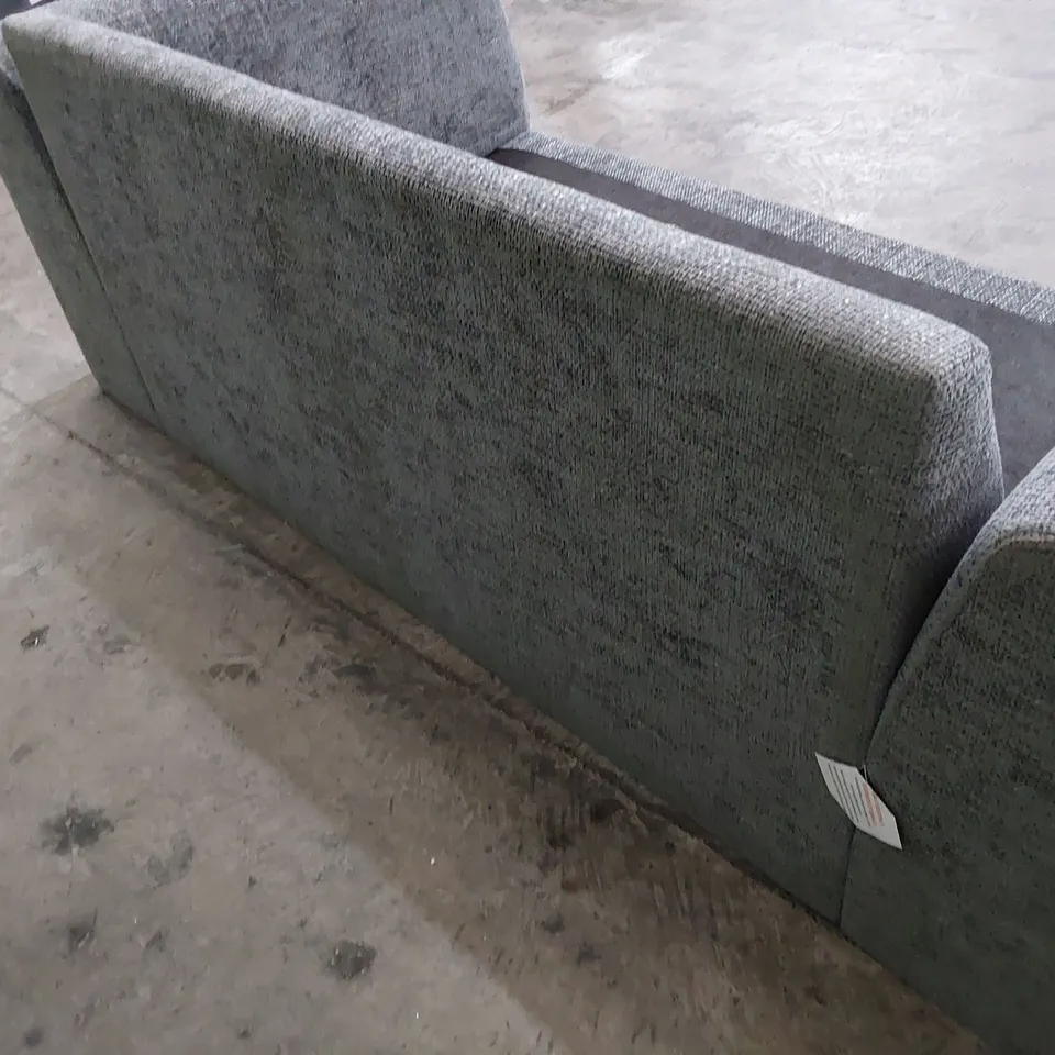 DESIGNER THREE SEATER SOFA FRAME GREY FABRIC 