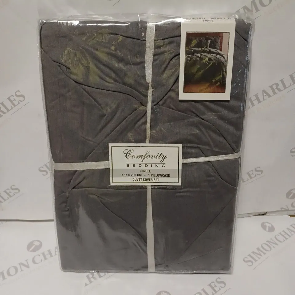 COMFORITY BEDDING COTTON SINGLE SET - AS MARQUISE CHARCOAL 