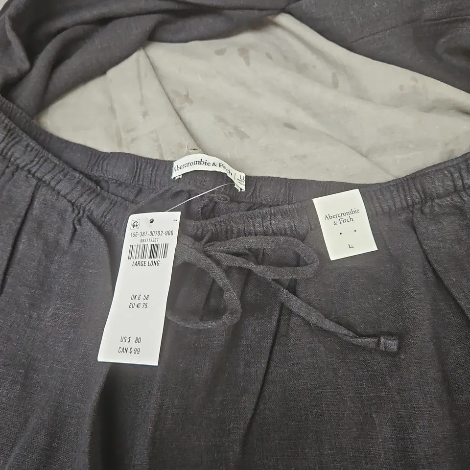 ABERCROMBIE & FITCH TROUSERS – BLACK, LARGE LONG