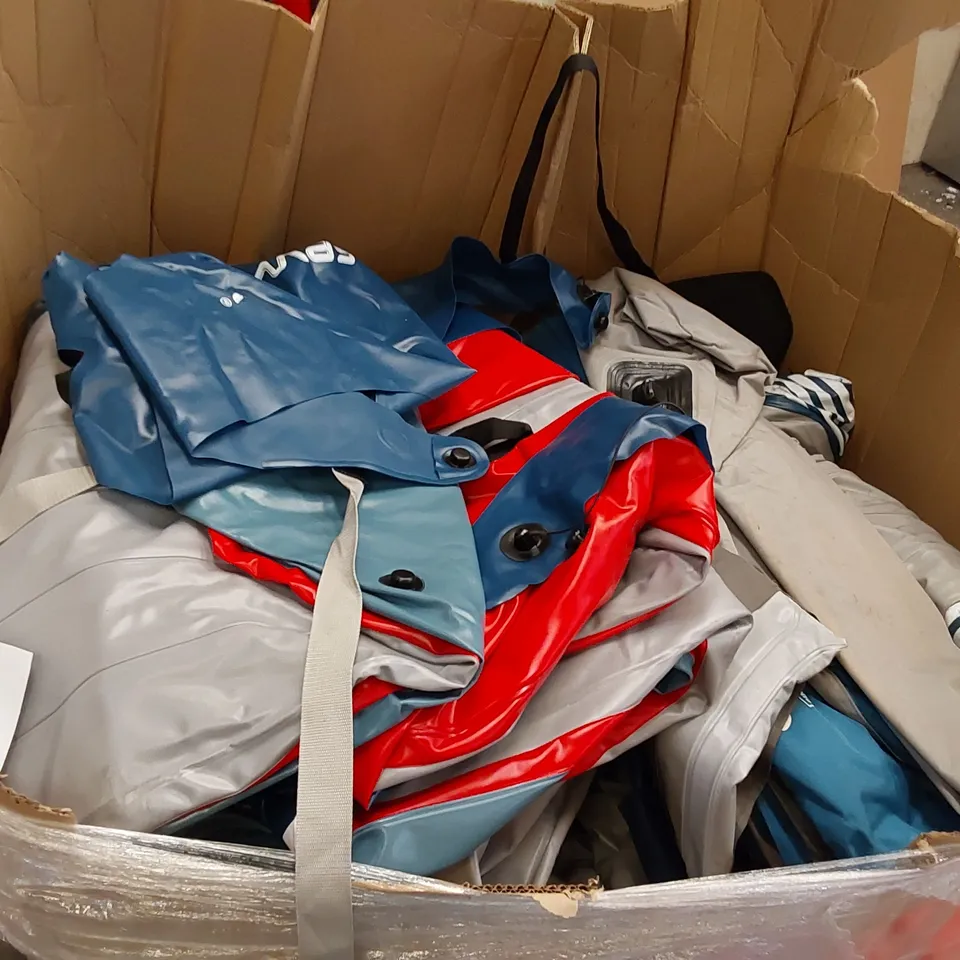 PALLET OF ASSORTED INFLATABLE KAYAKS AND PADDLE BOARDS, INCLUDING THE FOLLOWING BRANDS: SEVYLOR, HYDRO-FORCE 