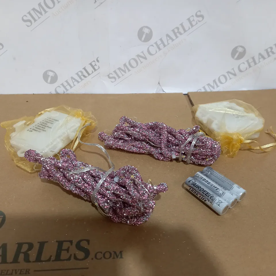 BOXED ALISON CORK SET GLITTER ROPE LIGHT STRANDS 