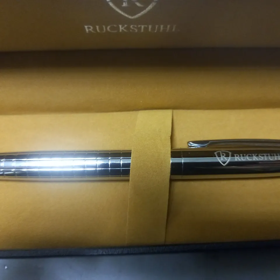 RUCKSTUHL STAINLESS STEEL LUXURY PEN IN GIFT BOX