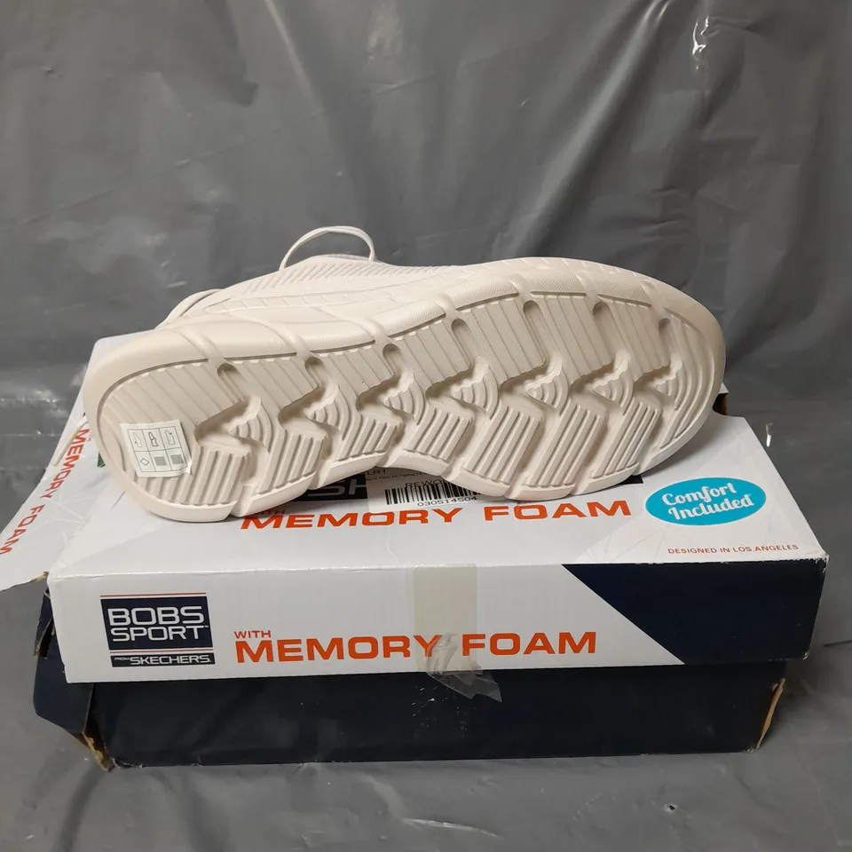 SKETCHERS BOBS SPORT LACE UP KNIT TRAINERS - 5