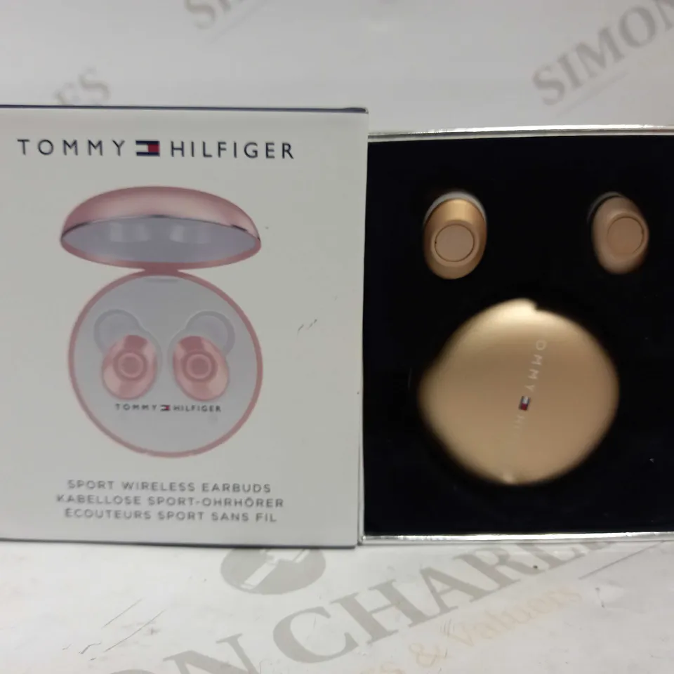 TOMMY HILFIGER WIRELESS EARBUDS METAL CASE RRP £90