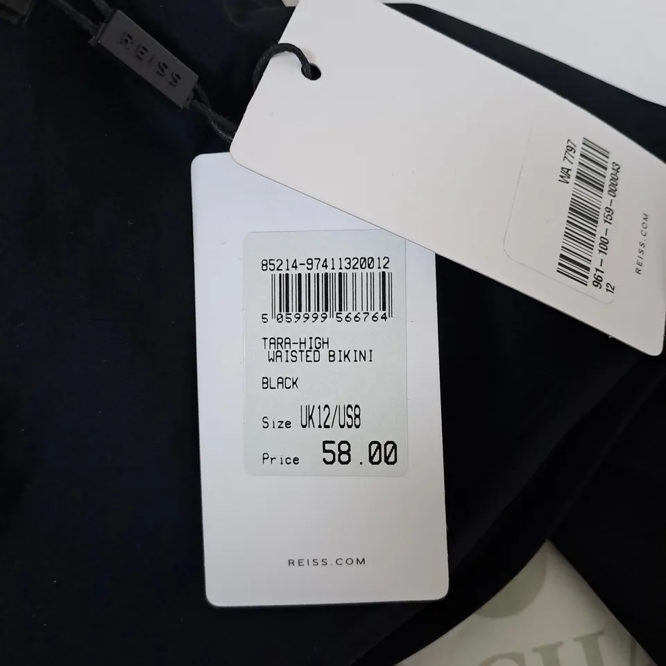 REISS TARA-HIGH WASITED BIKINI BOTTOMS SIZE 12