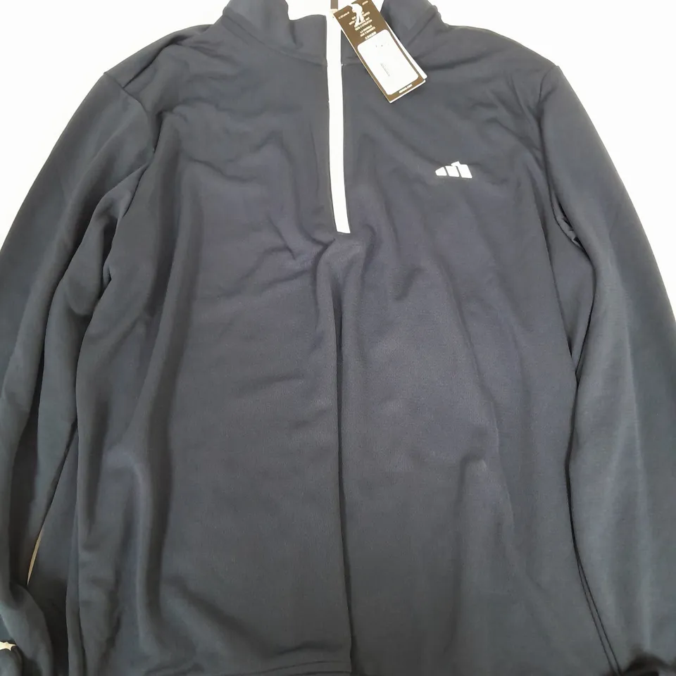 ADIDAS NAVY TRAINING QUARTER ZIP IN LARGE