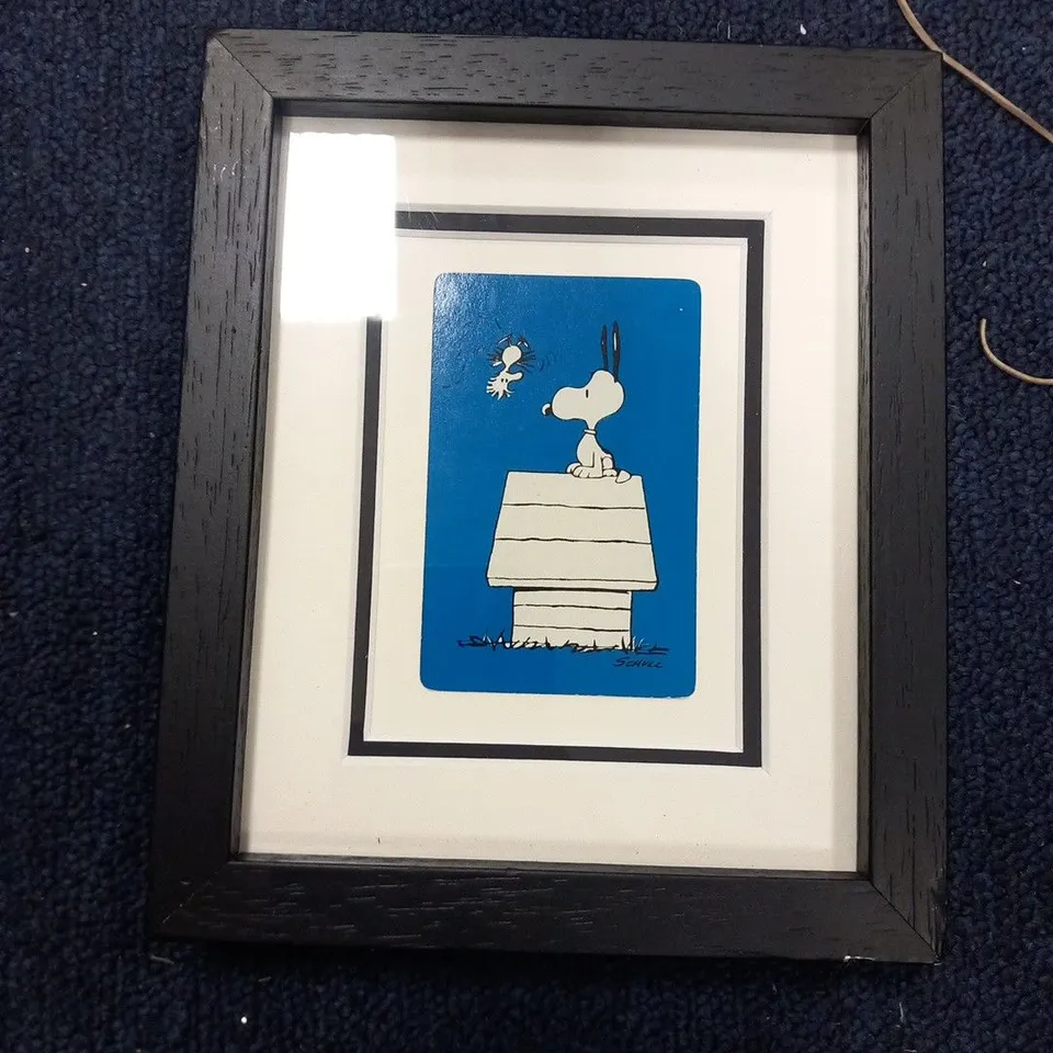 FRAMED SNOOPY AT HOME – BLUE