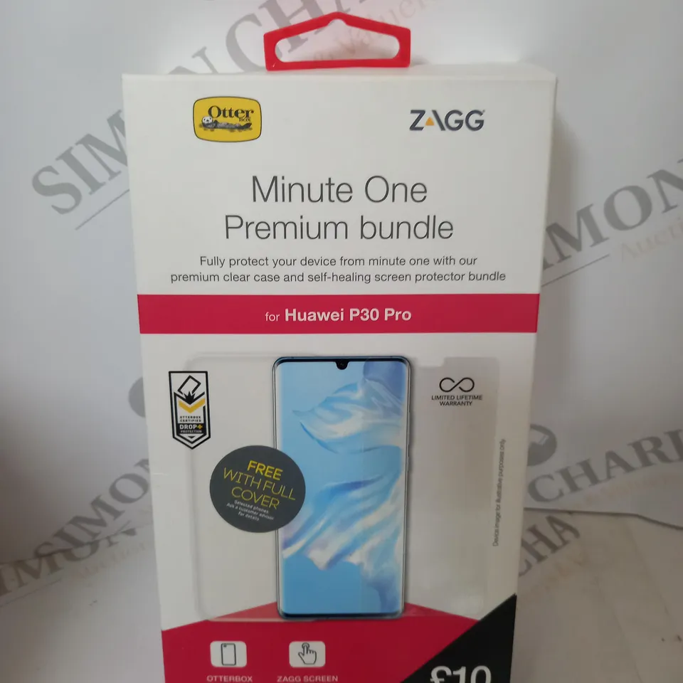 8 MINUTE ONE PREMIUM BUNDLE OF CLEAR CASE AND SEKF-HEALING SCREEN PROTECTOR FOR HUAWEI P30 PRO