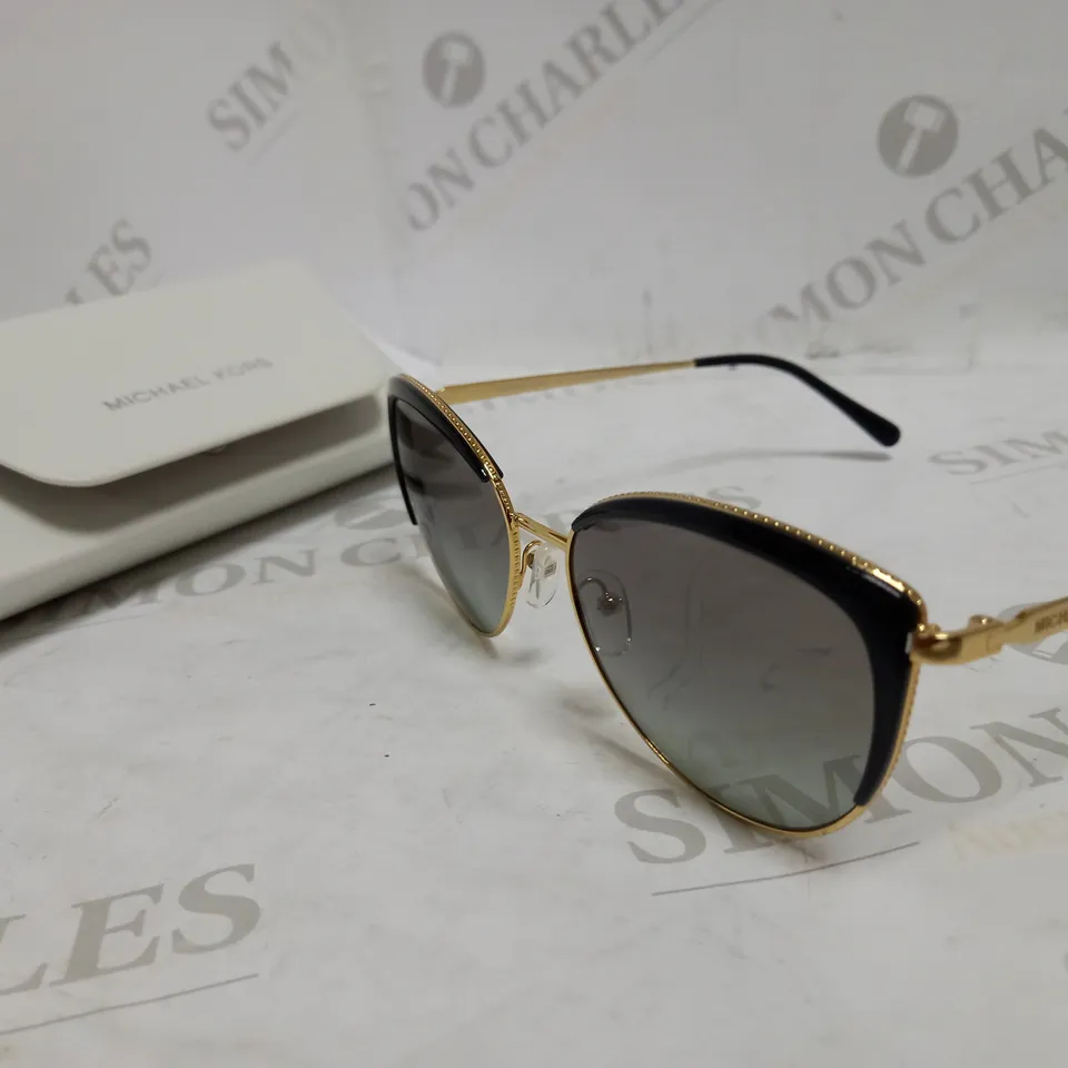 MICHAEL KORS OVAL SUNGLASSES - BLACK/GOLD RRP £180