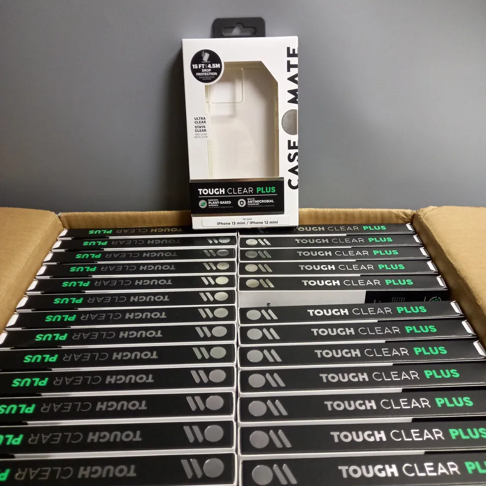 BOXED LOT OF APPROX 56 MOBILE PHONE CASES FOR IPHONE 13 MINI AND IPHONE 12 MINI