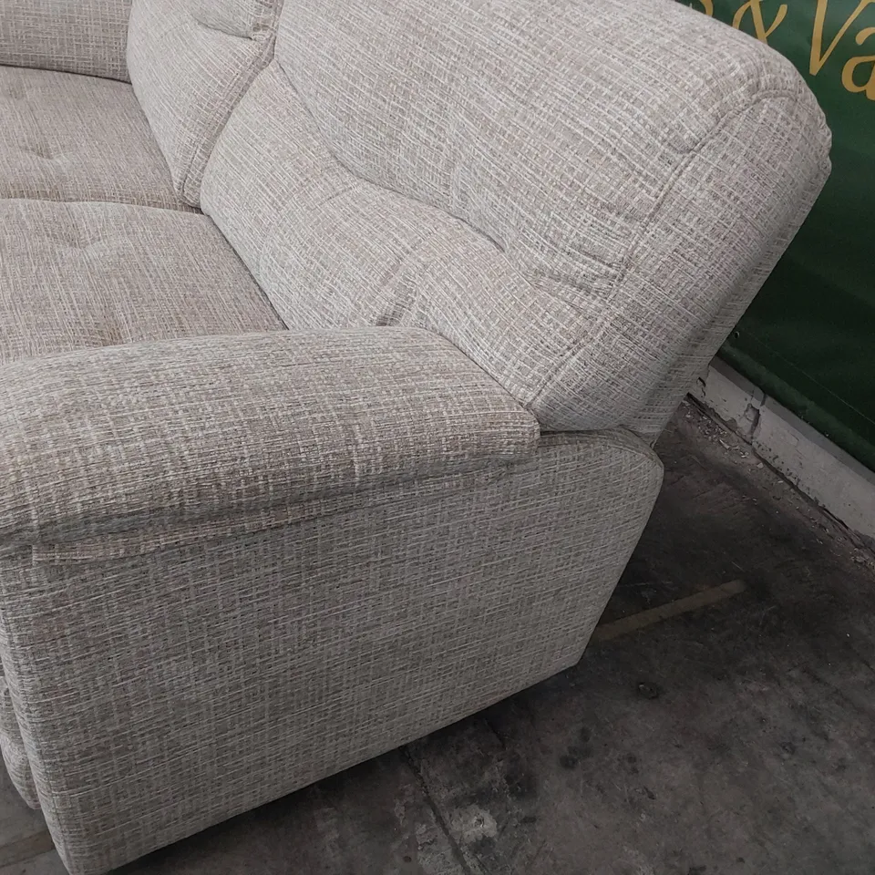 QUALITY BRITISH DESIGNER G PLAN STRATFORD THREE SEATER SOFA WAFFLE CARAMEL FABRIC 