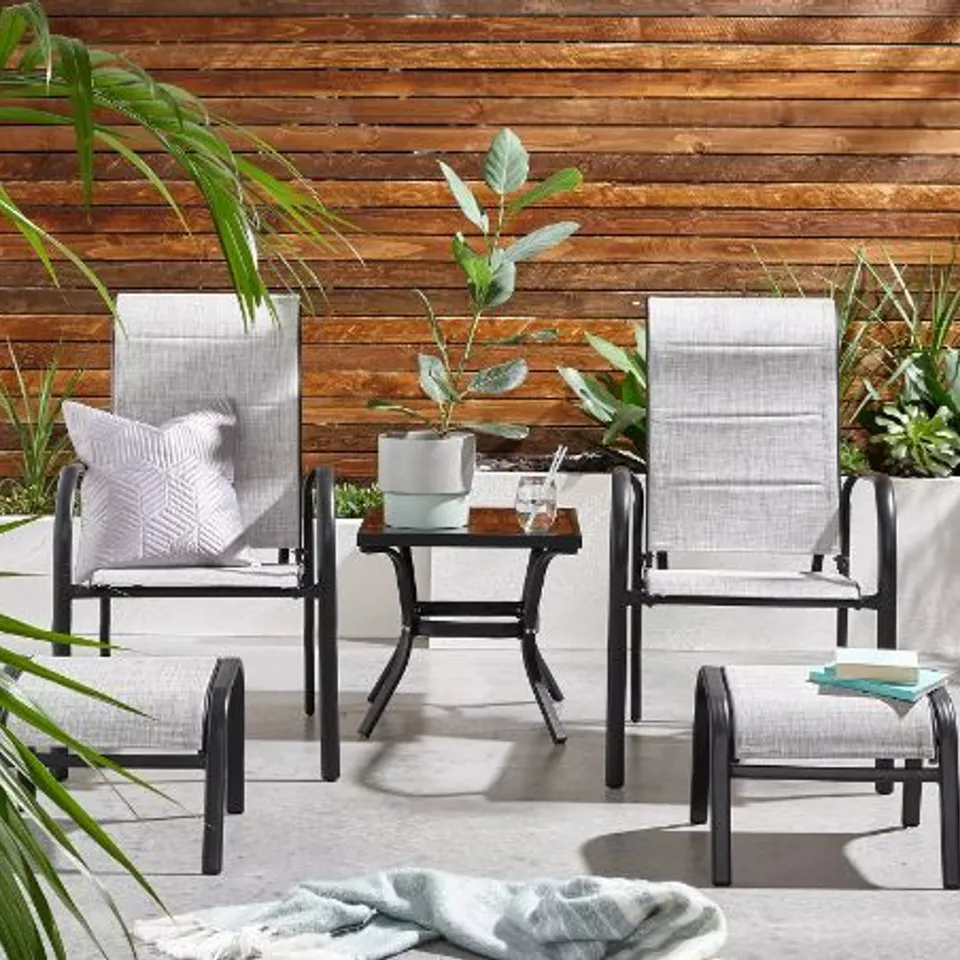 MIAMI 5PC LOUNGER SET - GREY RRP £199.99