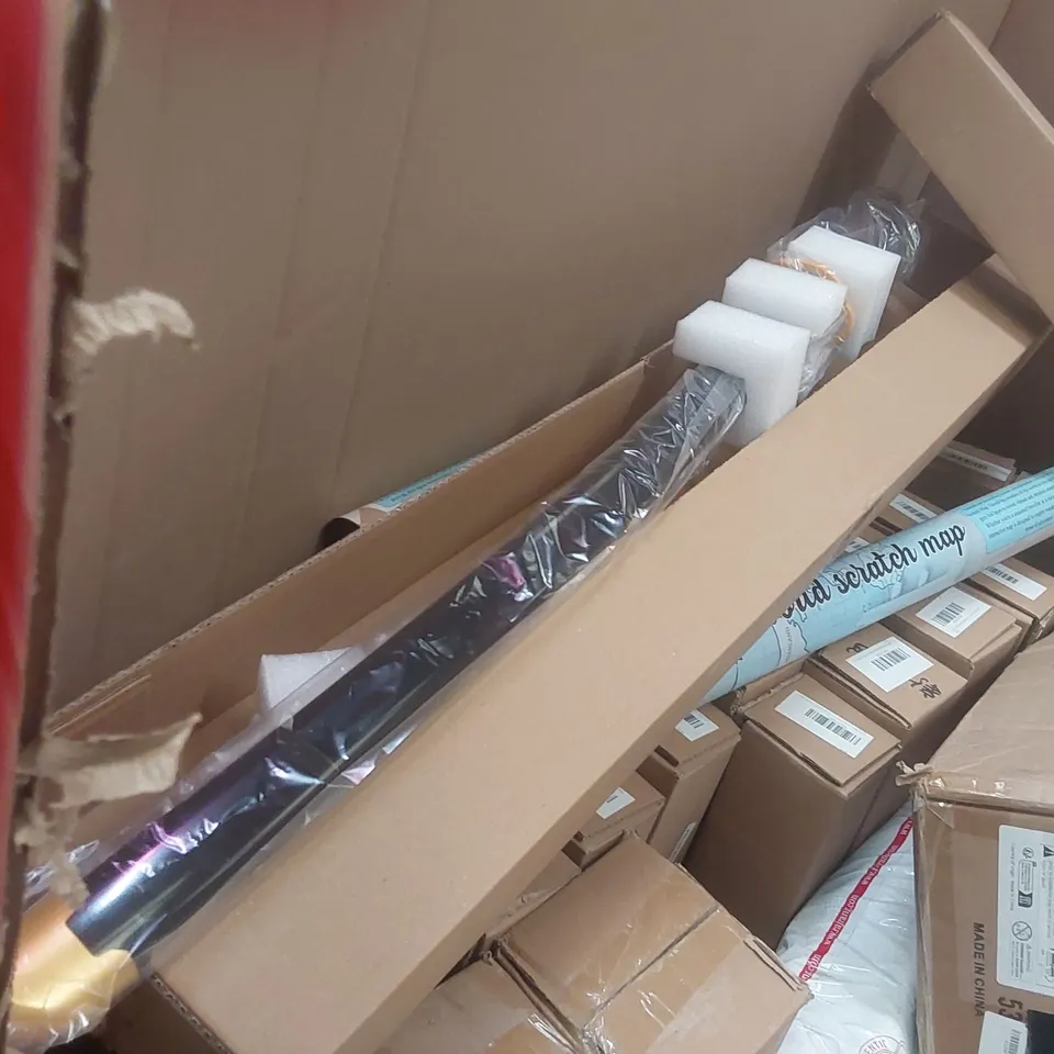 PALLET CONTAINING A LARGE QUANTITY OF ASSORTED ITEMS INCLUDING: EUFY S1 PRO SELF-CLEANING ROBOT VACUUM & MOP, FULL-SIZE FOOD PROCESSOR, MOP, WORLD SCRATCH MAPS, ELHO PLANTERS, TOY SWORDS ECT