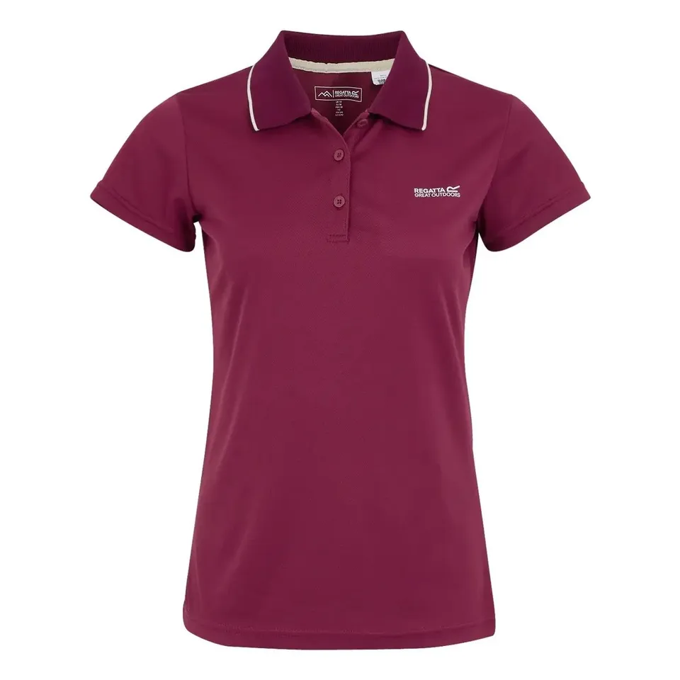 BRAND NEW REGATTA WOMENS MAVERICK V POLO SHIRT IN BEAUJOLAIS UK 16