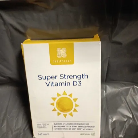 HEALTHSPAN SUPER STRENGTH VITAMIN D3 – 240 TABLETS (VEGETARIAN)