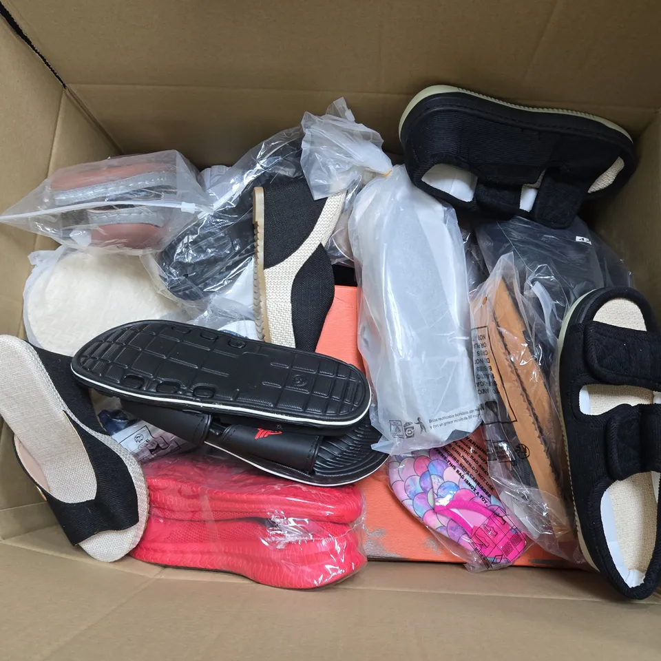 APPROXIMATELY 20 ASSORTED PAIRS OF SHOES AND FOOTWEAR ITEMS IN VARIOUS STYLES AND SIZES TO INCLUDE FASHION, GRACE EVERY STEP, HONG, ETC