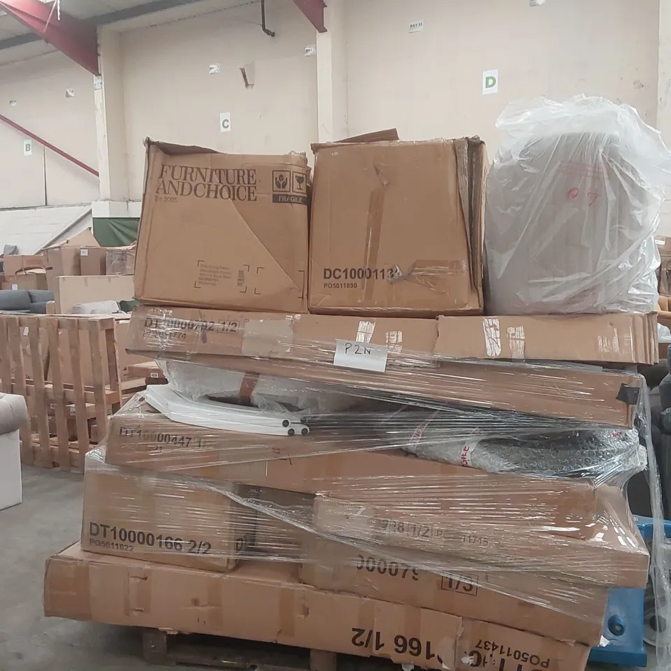 PALLET CONTAINING A VERY LARGE QUANTITY OF ASSORTED DESIGNER FURNITURE PARTS
