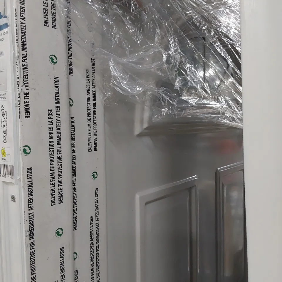 UPVC WHITE HALF MOON FRONT DOOR & FRAME 2050 × 920