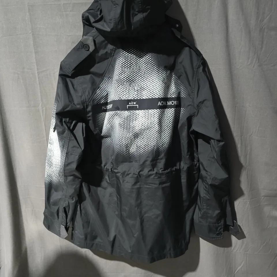 A-COLD-WALL* BLACK HOODED JACKET – PRINTED PANEL DESIGN