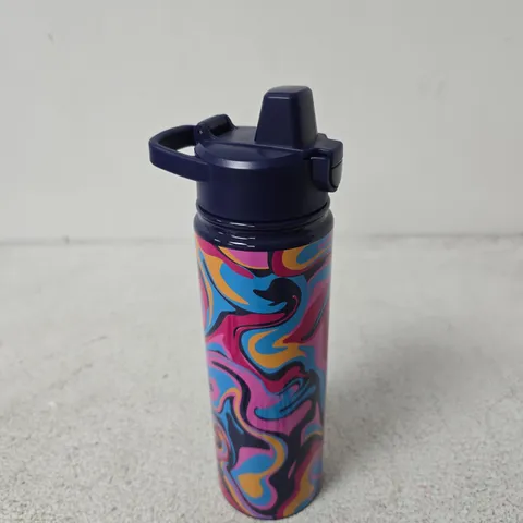 ODDBALLS STAINLESS STEEL WATER BOTTLE – 900ML, PATTERNED SWIRL DESIGN