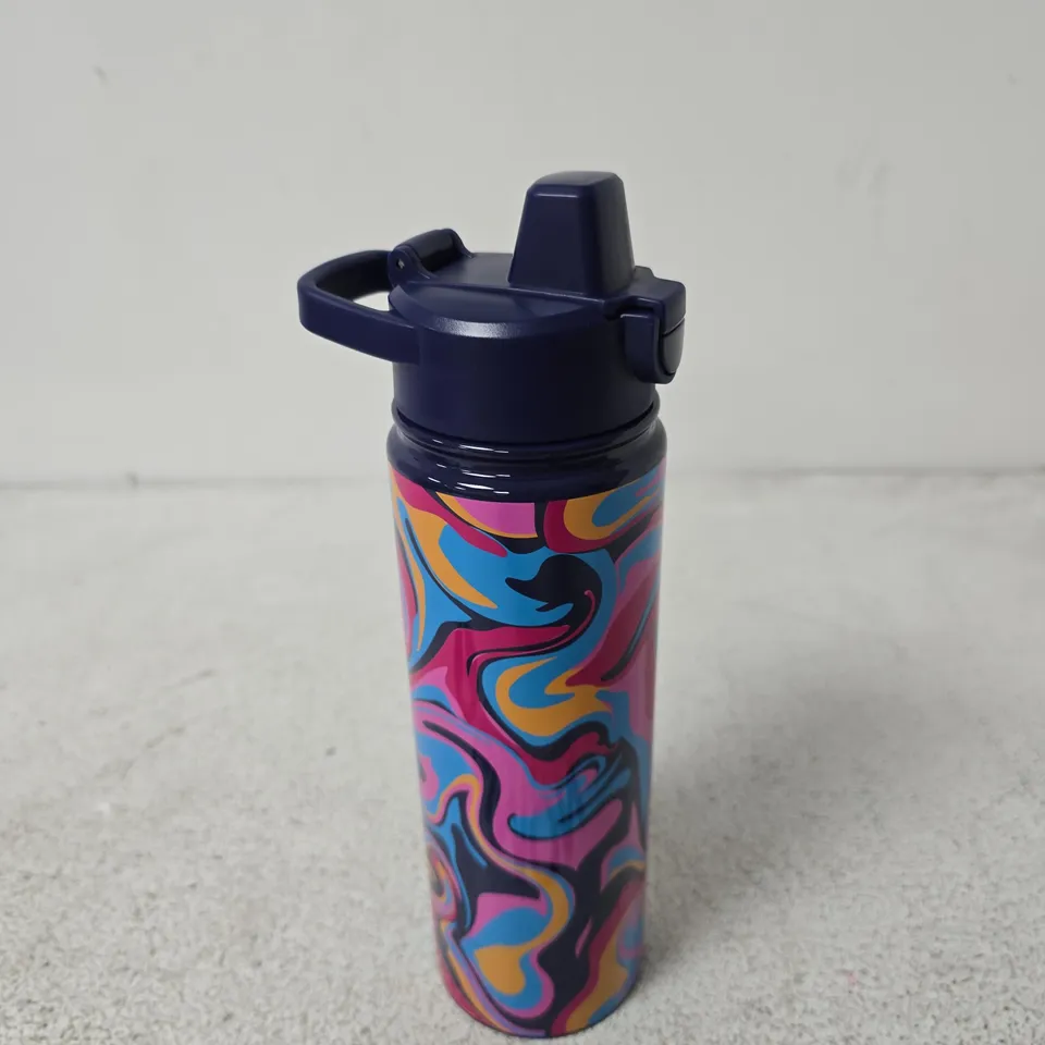 ODDBALLS STAINLESS STEEL WATER BOTTLE – 900ML, PATTERNED SWIRL DESIGN