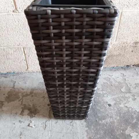 RATTAN EFFECT PLANTER 60CM TALL