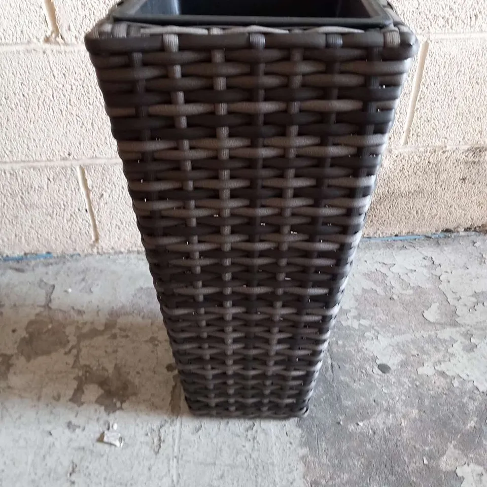 RATTAN EFFECT PLANTER 60CM TALL