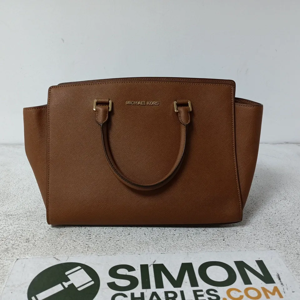MICHAEL KORS BROWN LEATHER BAG