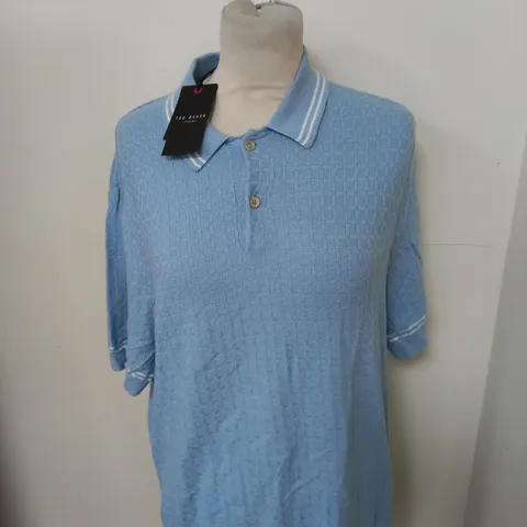 TED BAKER TEXTURED POLO SHIRT SIZE 3