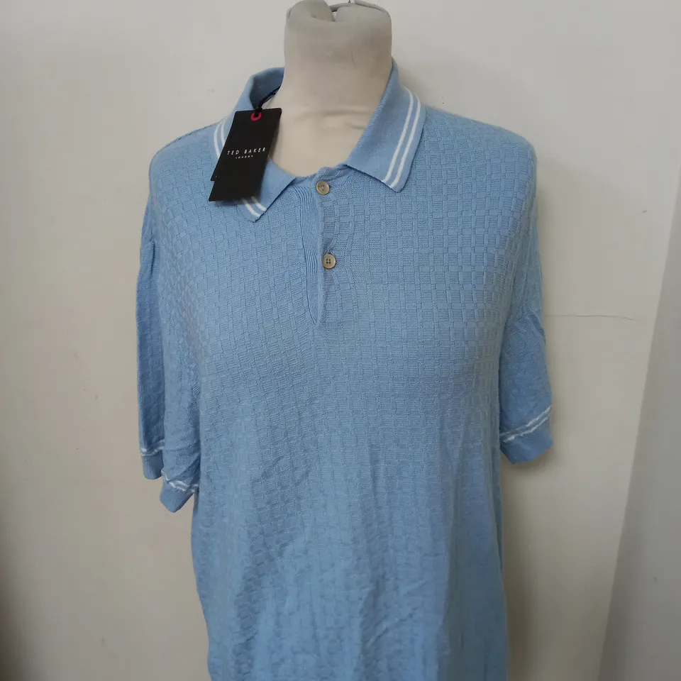 TED BAKER TEXTURED POLO SHIRT SIZE 3