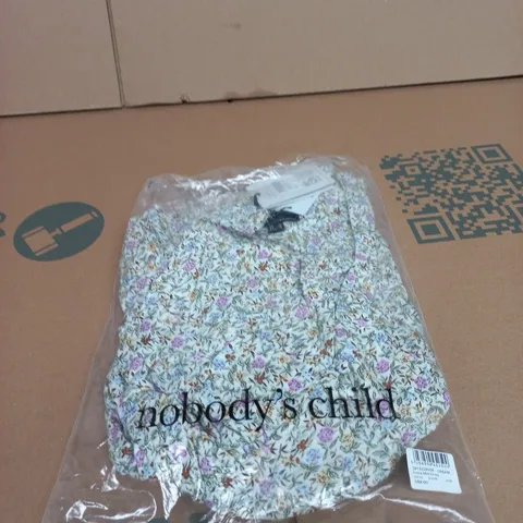 NOBODYS CHILD CREAM AVERY MIDI DRESS – FLORAL PRINT, UK 10 (EU38 US6)