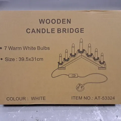 BOXED WOODEN CANDLE BRIDGE 